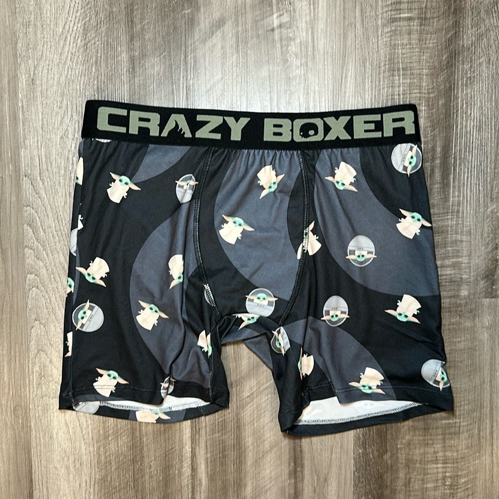 Star Wars The Mandalorian Baby Yoda Crazy Boxer Boxer Brief - Medium